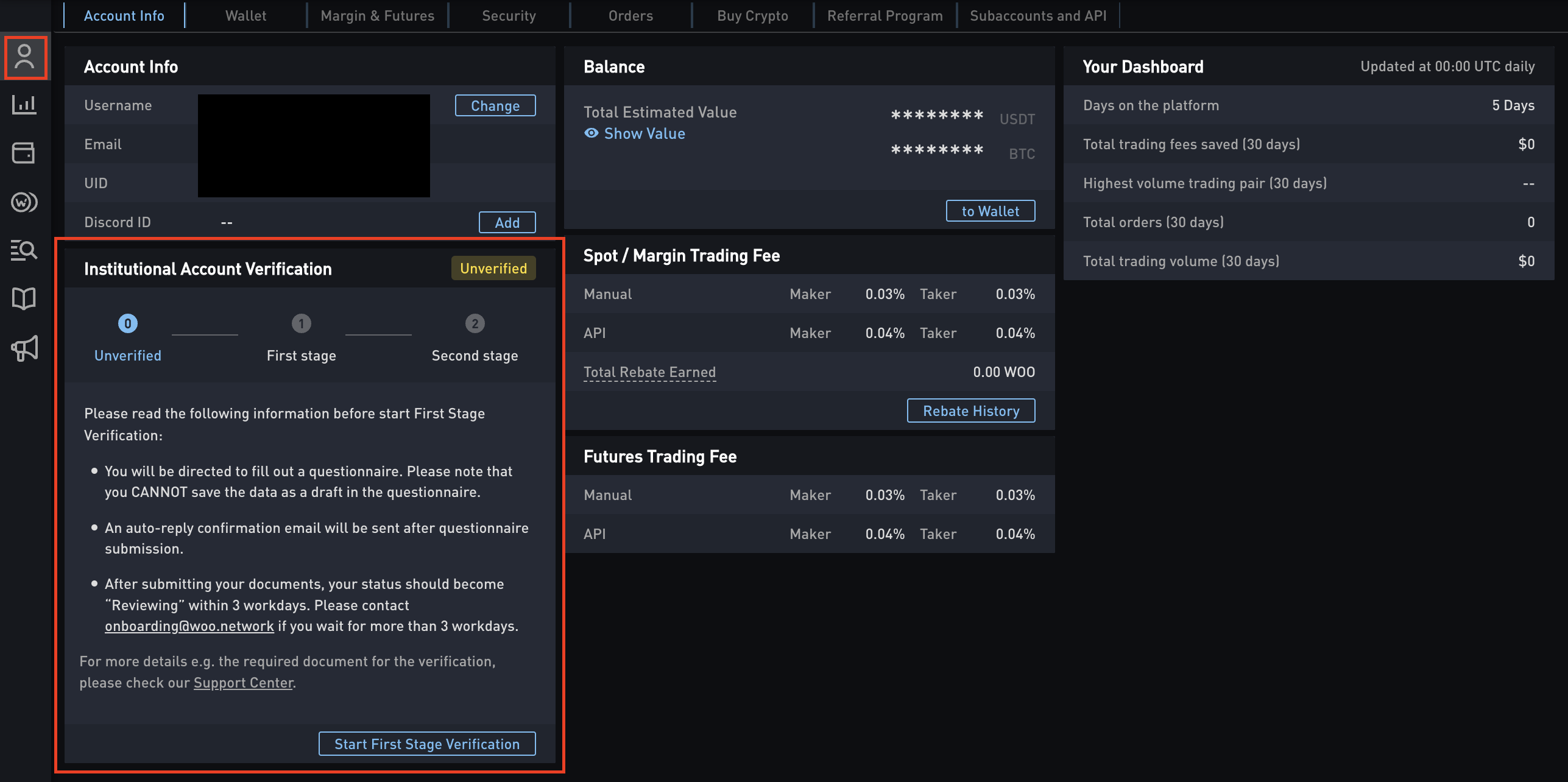 ▷ 機構帳戶驗證指南– WOO X